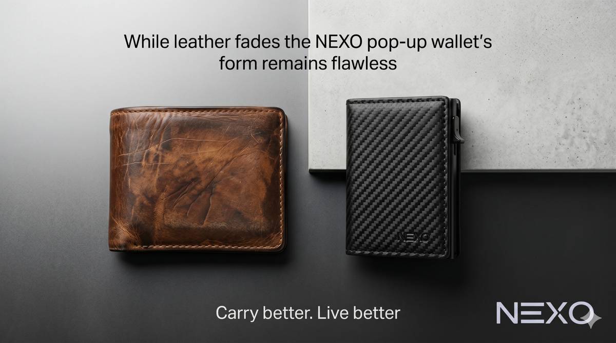 NEXO wallet comparison with leather wallet